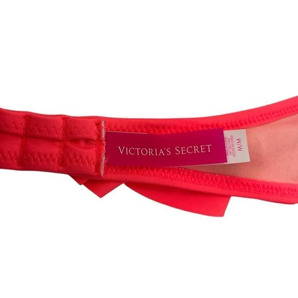 Victoria’s Secret Swim Neon Orange Ruffle Bikini Top Size Medium - Picture 3 of 4